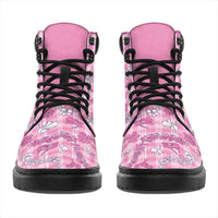 Alaka Aloha Hawaii All Season Boots Plumeria Lei With Palaka Motif LT14 - Polynesian Pride