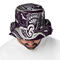 Aloha Hawaii Kalo Pikake Lei Bucket Hat Chest Tattoo Purple Hawaiian Pattern