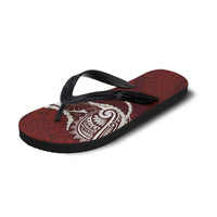Aloha Hawaii Kalo Pikake Lei Flip Flops Chest Tattoo Oxblood Hawaiian Pattern