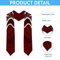 Aloha Hawaii Kalo Pikake Lei Graduation Stole Chest Tattoo Oxblood Hawaiian Pattern