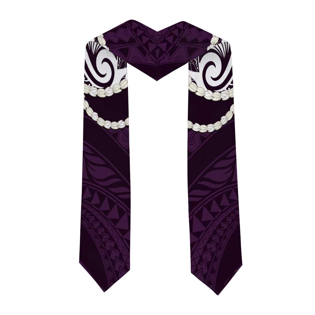 Aloha Hawaii Kalo Pikake Lei Graduation Stole Chest Tattoo Purple Hawaiian Pattern