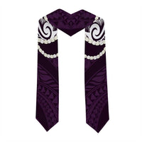 Aloha Hawaii Kalo Pikake Lei Graduation Stole Chest Tattoo Purple Hawaiian Pattern