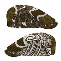 Aloha Hawaii Kalo Pikake Lei Jeff Hat Chest Tattoo Gold Hawaiian Pattern