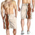 Aloha Hawaii Mikioi Lei Shorts for Men Beige Tropical Flower Pattern - Polynesian Pride
