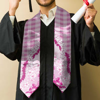 Aloha Hawaii Palaka Graduation Stole Pink Plumeria Lei LT05