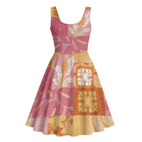 Aloha Hawaii Quilt Floral Patchwork Style Midi Dress LT14 - Polynesian Pride