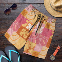 Aloha Hawaii Quilt Floral Patchwork Style Shorts for Men