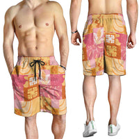 Aloha Hawaii Quilt Floral Patchwork Style Shorts for Men