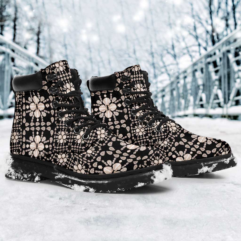 Aloha Hawaii Shell Quilt All Season Boots Seamless Style - Polynesian Pride