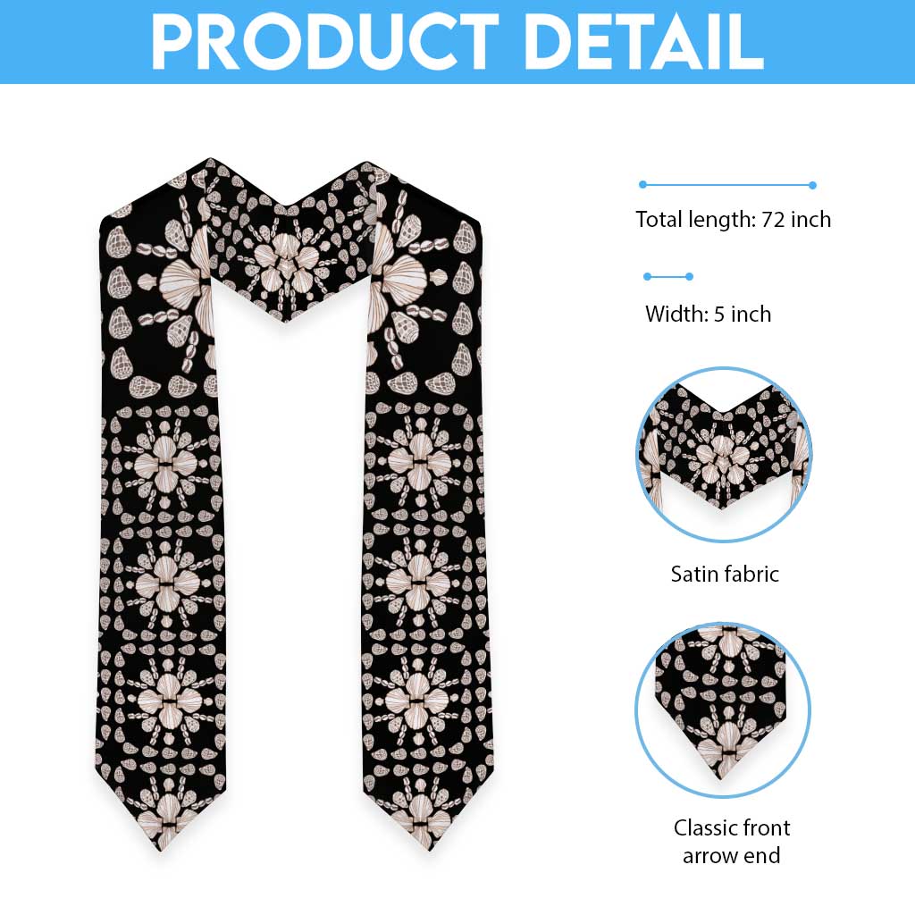 Aloha Hawaii Shell Quilt Graduation Stole Seamless Style - Polynesian Pride
