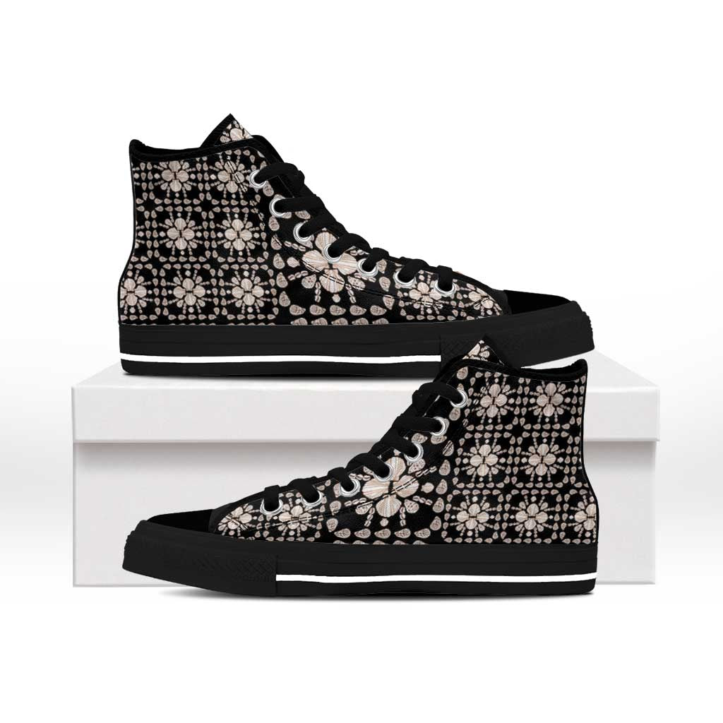 Aloha Hawaii Shell Quilt High Top Shoes Seamless Style - Polynesian Pride