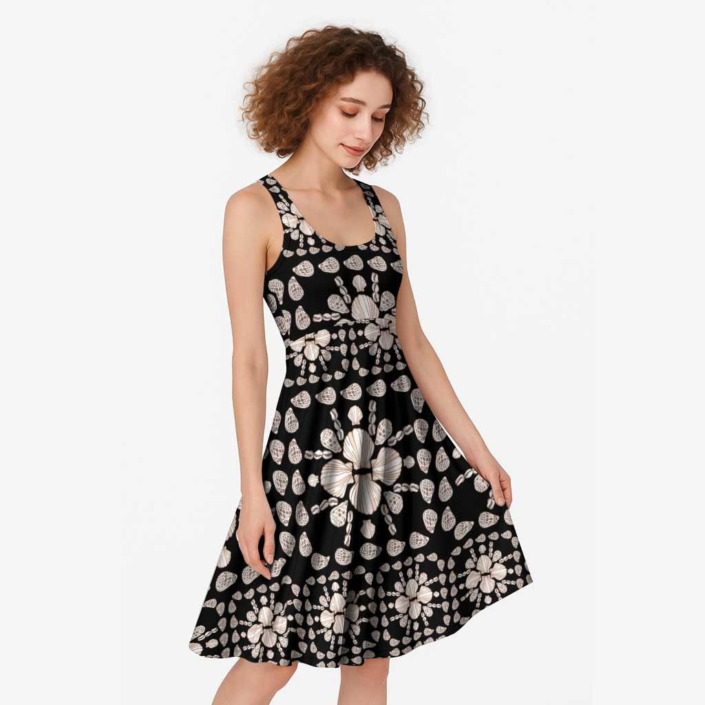 Aloha Hawaii Shell Quilt Midi Dress Seamless Style - Polynesian Pride