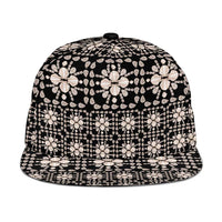 Aloha Hawaii Shell Quilt Snapback Cap Seamless Style LT14 One Size Black - Polynesian Pride