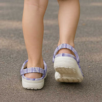 Aloha Hawaii Tiki Palaka Motifs Clogs Shoes Honohono Lei Purple Elegant Vibes