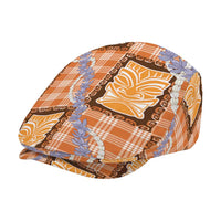 Aloha Hawaii Tiki Palaka Motifs Jeff Hat Honohono Lei Orange Elegant Vibes
