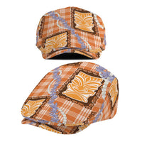 Aloha Hawaii Tiki Palaka Motifs Jeff Hat Honohono Lei Orange Elegant Vibes