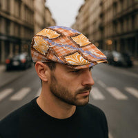Aloha Hawaii Tiki Palaka Motifs Jeff Hat Honohono Lei Orange Elegant Vibes
