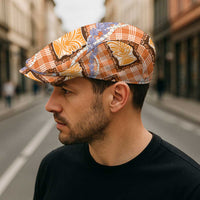 Aloha Hawaii Tiki Palaka Motifs Jeff Hat Honohono Lei Orange Elegant Vibes