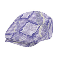 Aloha Hawaii Tiki Palaka Motifs Jeff Hat Honohono Lei Purple Elegant Vibes