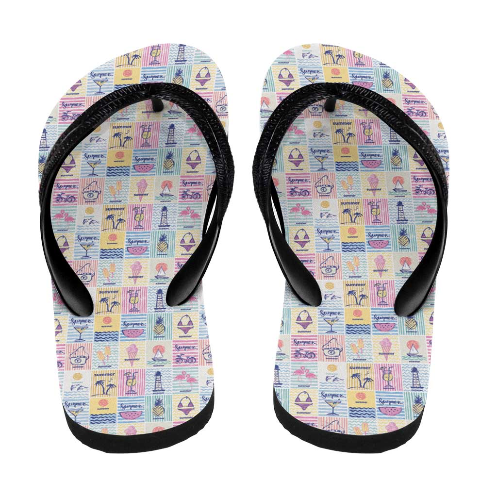 Aloha Summer Posters Grunge Textures Flip Flops LT01 - Polynesian Pride