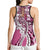 Aloha Vintage Plumeria Hawaiian Tapa Pattern Hollow Tank Top Pink Hawaiian Tapa Pattern - Polynesian Pride