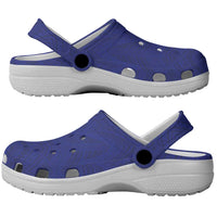 American Samoa Clogs Shoes Tribal Tattoo with Eagle Blue-Red LT03