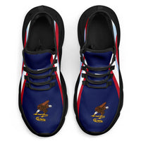 American Samoa Clunky Sneakers Flag-Inspired Curve Style