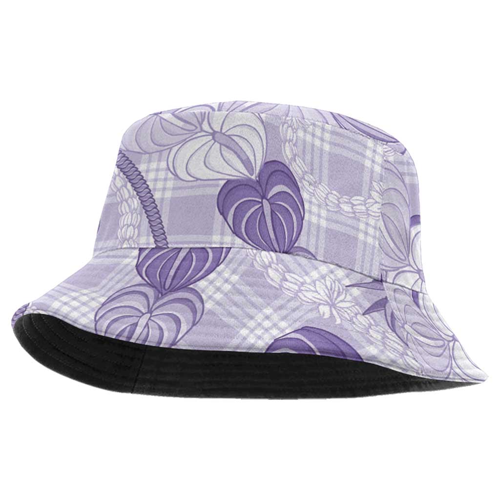Anthurium Pikake Ti Leaf Palaka Bucket Hat Purple Version