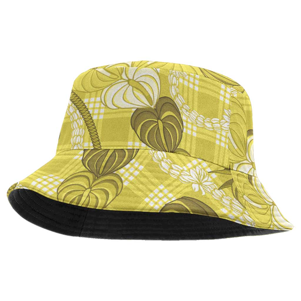 Anthurium Pikake Ti Leaf Palaka Bucket Hat Yellow Version