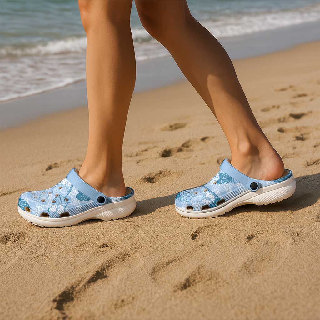 Anthurium Pikake Ti Leaf Palaka Clogs Shoes Blue Version
