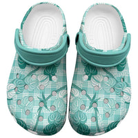 Anthurium Pikake Ti Leaf Palaka Clogs Shoes Turquoise Version