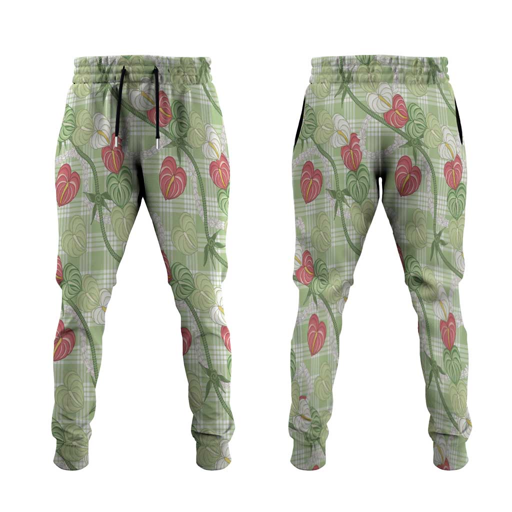 Anthurium Pikake Ti Leaf Palaka Jogger Pants Green Version