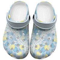 Anthurium Plumeria Lei Pastel Clogs Shoes Blue Hawaiian Splendid Palaka