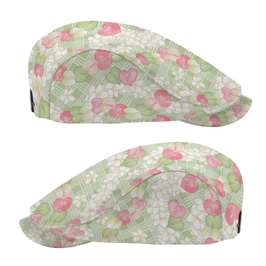 Anthurium Plumeria Lei Pastel Jeff Hat Green Hawaiian Splendid Palaka