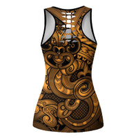 Aotearoa Maori Hei Tiki Hollow Tank Top Koura Kowhaiwhai Puhoro Motif