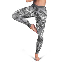Aotearoa Maori Hei Tiki Leggings Kiwikiwi Kowhaiwhai Puhoro Motif