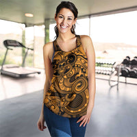Aotearoa Maori Hei Tiki Women Racerback Tank Koura Kowhaiwhai Puhoro Motif