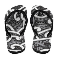 Aotearoa Maori Kowhaiwhai Flip Flops Kiwikiwi Puhoro and Patiki