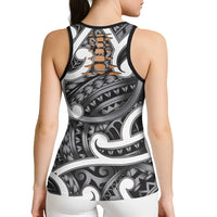 Aotearoa Maori Kowhaiwhai Hollow Tank Top Kiwikiwi Puhoro and Patiki