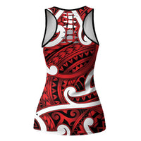 Aotearoa Maori Kowhaiwhai Hollow Tank Top Whero Puhoro and Patiki
