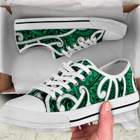 Aotearoa Maori Kowhaiwhai Low Top Shoes Kakariki Puhoro and Patiki