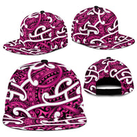 Aotearoa Maori Kowhaiwhai Snapback Cap Mawhero Puhoro and Patiki