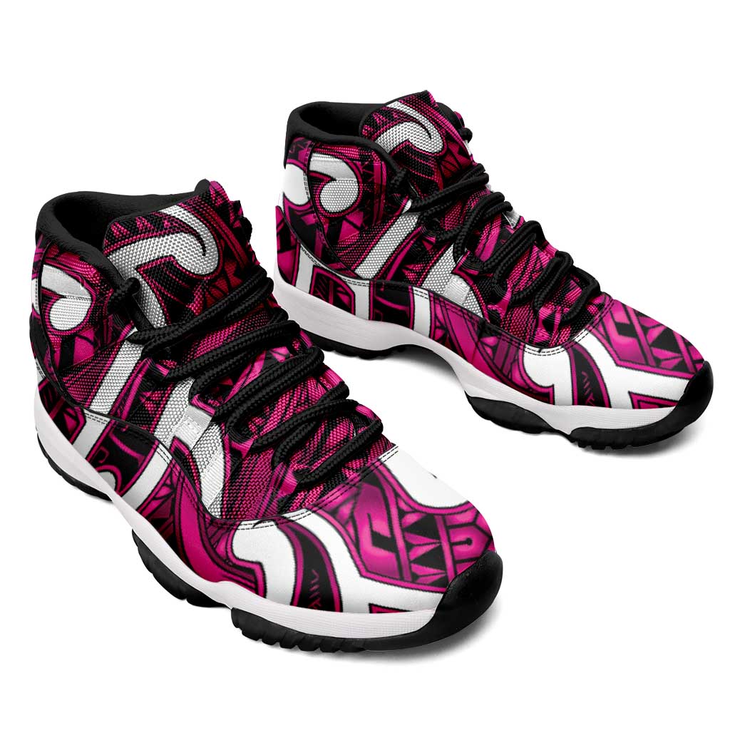 Aotearoa Maori Kowhaiwhai Sneakers J11 Mawhero Puhoro and Patiki