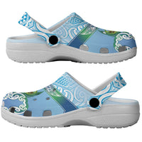 Aotearoa New Zealand Natural Plants Clogs Shoes Pohutukawa with Silver Ferns Koru Frond Maori Tattoos LT03