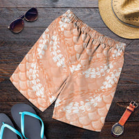 Apricot Mermaid Puakenikeni Maile Lei Shorts for Men