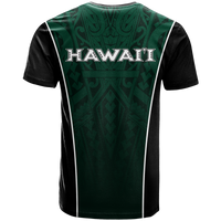 Hawaii Volleyball Green Warrior T Shirt LT2 - Polynesian Pride