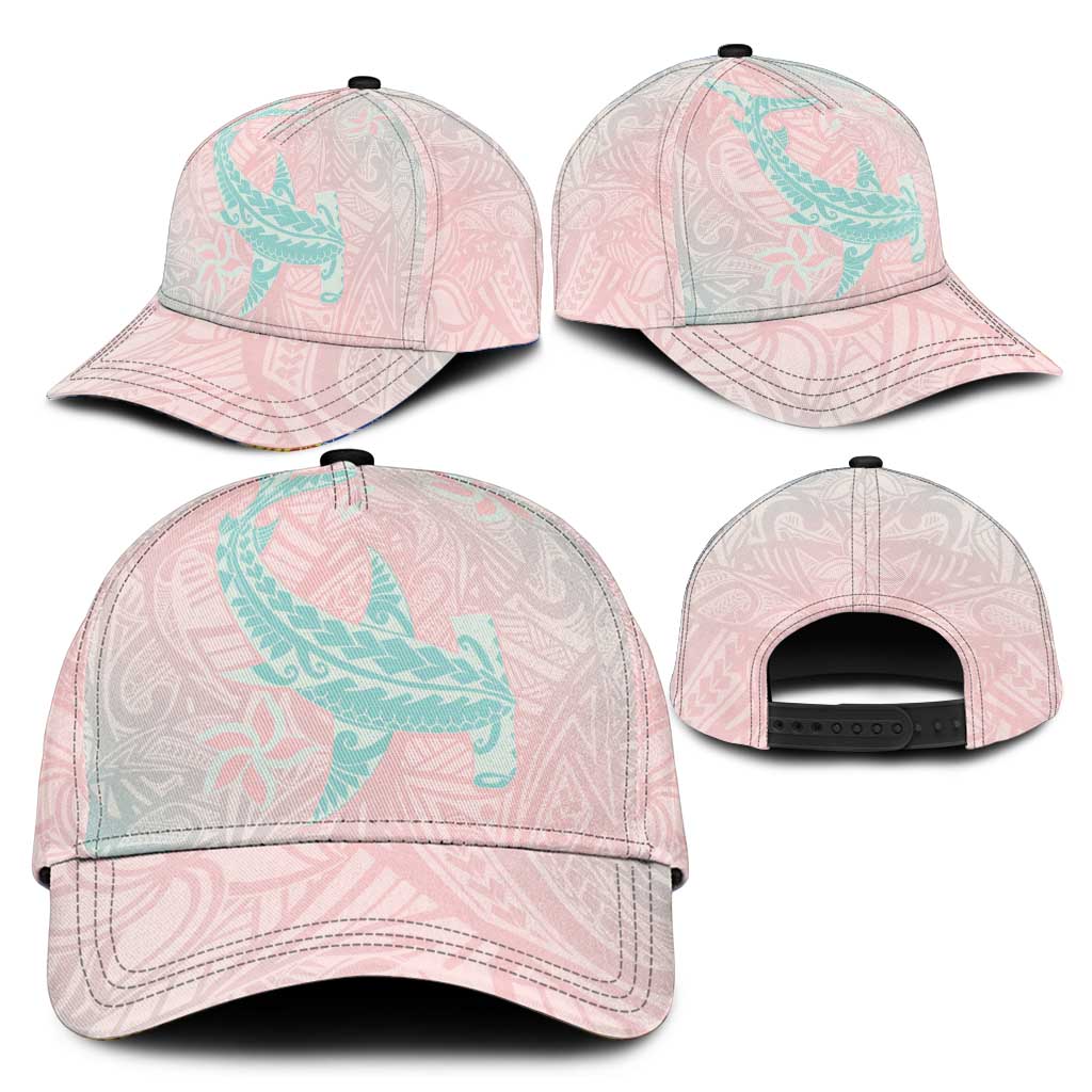 Baby Pink Gradient Polynesia Classic Cap Hawaiian Tribal Hammerhead Shark Tattoo LT14