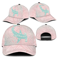 Baby Pink Gradient Polynesia Classic Cap Hawaiian Tribal Hammerhead Shark Tattoo LT14