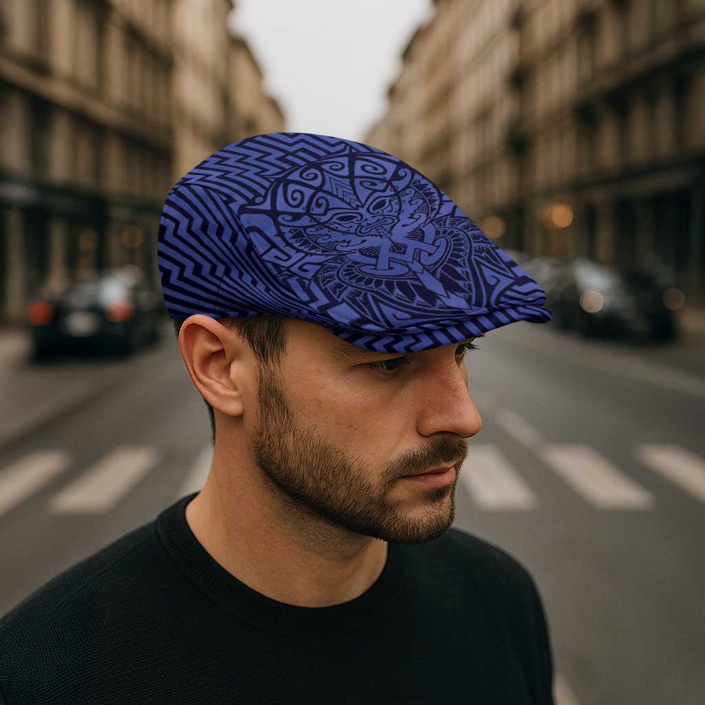 Basketball New Zealand Jeff Hat Blue Maori Ta Moko Indigenous - Polynesian Pride