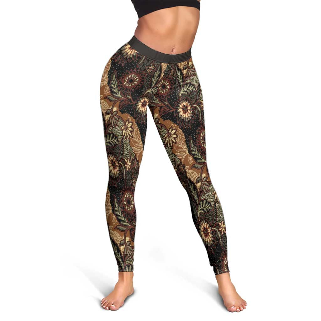 Batik Pedalaman Semen Lereng Style Leggings Indonesian Traditional Pattern